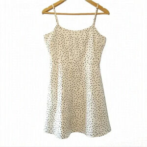 Lulu's Polkadot Spaghetti Strap Mini Casual Sundress Dress White Size Large.